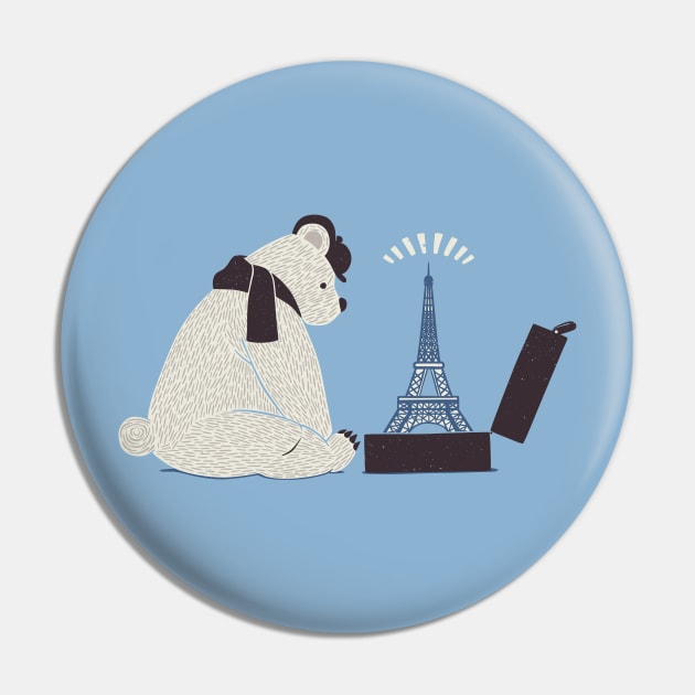 Traveler Tourist Eiffel Tower Bear Paris Pin by Tobe_Fonseca