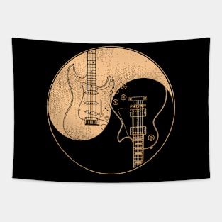 Guitars Yin Yang Electric Guitarist'S Gas Tapestry