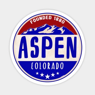 Aspen Colorado Skiing Ski Magnet