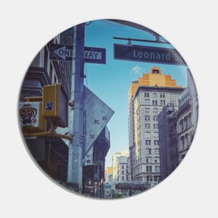 Manhattan Street Signs Graffiti NYC Pin