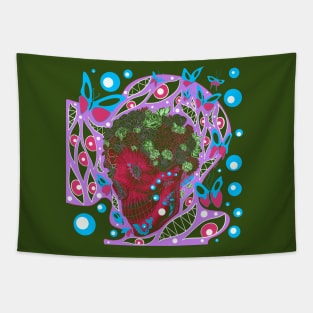 the dead and the butterfly, ecopop mandala Tapestry