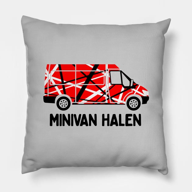 Minivan Halen: Funny 80's Rock and Roll Inspired Van Pillow by hadleyfoo