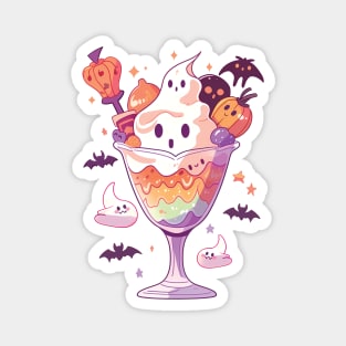 Spooky Month Sundae. Halloween Ice Cream Magnet