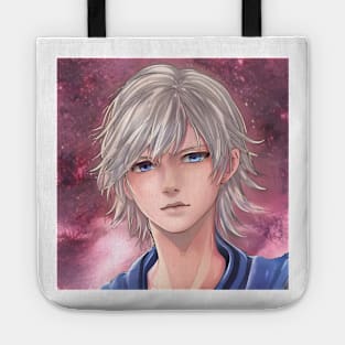 White Hair Anime Boy Tote