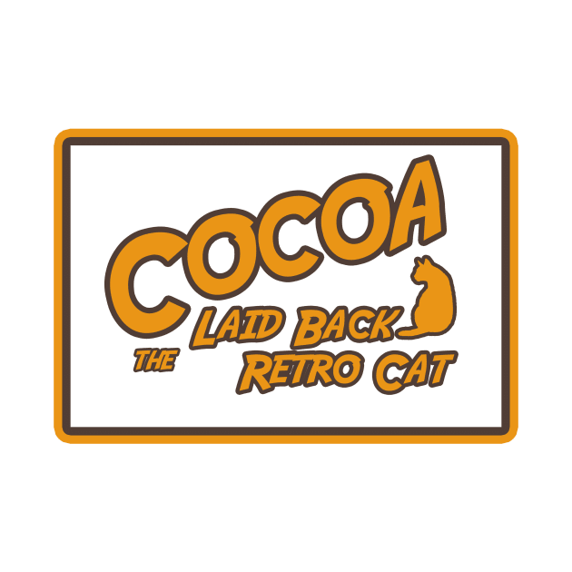 Cocoa the Laid Back Retro Cat - Framed Logo by PapaPete