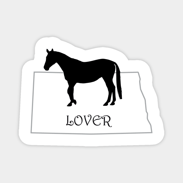North Dakota Horse Lover Gift Magnet by Prairie Ridge Designs
