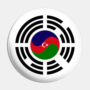 Korean Azerbaijan Multinational Patriot Flag Series Pin