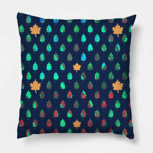 Autumn Leaves to Winter Trees Pillow