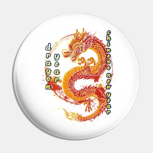 Dragon Year Ethnic Bohemian Tee: Vivid Chinese New Year Colors! Pin