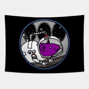 Spaceman Purple Rat in a Spaceship Tapestry