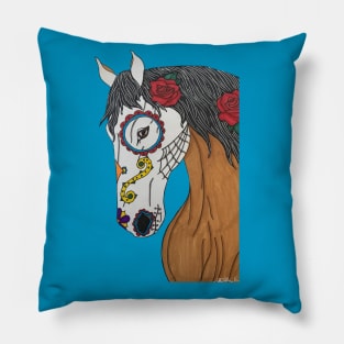 Sugar Skull Horse Pillow