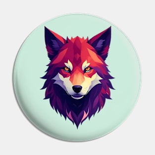 Wolf Splash Art Pin