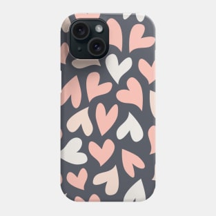 Dark Seamless Hearts Pattern Phone Case