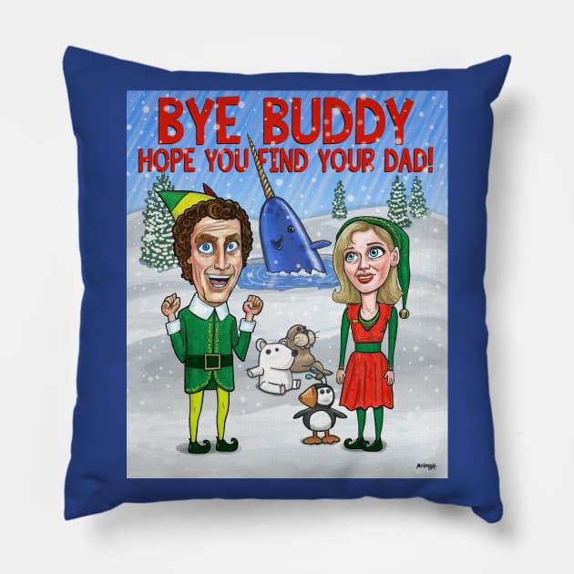 Bye Buddy Pillow by mcillustrator