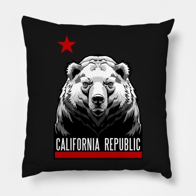 California Republic Pillow by Styleuniversal