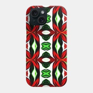 Red and Green Christmas Pattern Number 10 Phone Case