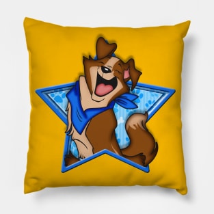 laughing dog Pillow