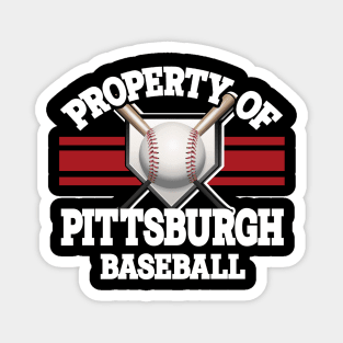 Proud Name Pittsburgh Graphic Property Vintage Baseball Magnet