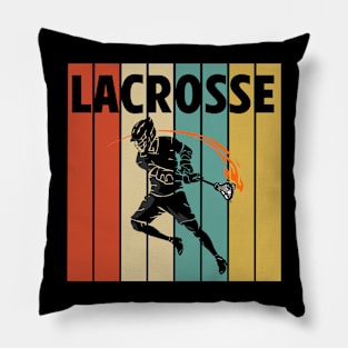 Vintage Lacrosse Player Pillow