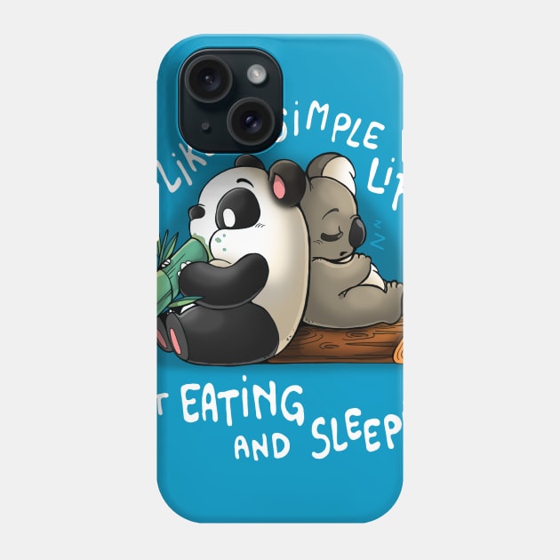 Just Eating and Sleeping Phone Case by Vallina84