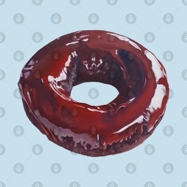 Double Chocolate Donut painting (no background) by EmilyBickell