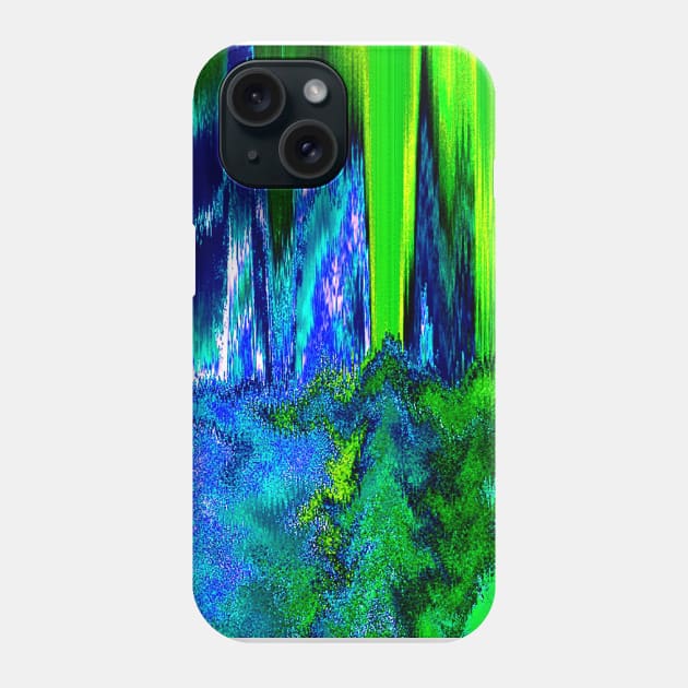 Melted Glitch (Blue & Green) Phone Case by BlakCircleGirl