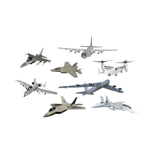 US Military Airplanes by NorseTech