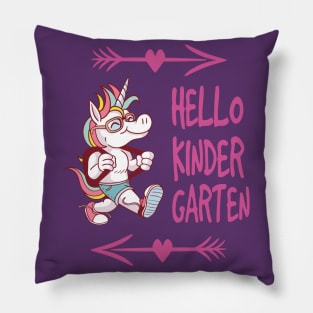 First day of kindergarten sign Pillow