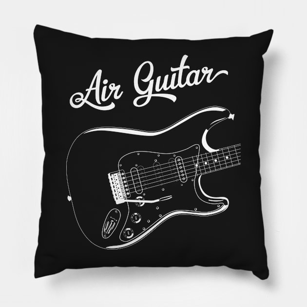 Air Guitar Rock T-Shirt Pillow by Pushloop