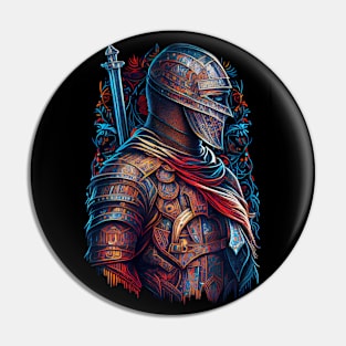 Ornate Medieval Knight Pin