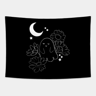 Moon Flower Ghost 1 Tapestry