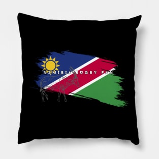 Minimalist Rugby Part 3 #020 - Namibia Rugby Fan Pillow