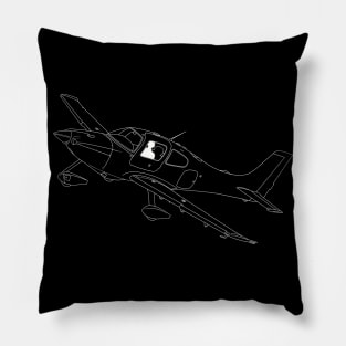 Cirrus SR22 Aircraft Illustration Pillow