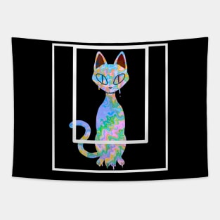 Colorful Cat Tapestry