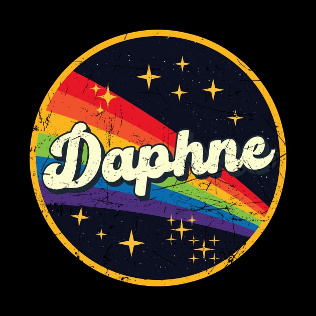 Daphne // Rainbow In Space Vintage Grunge-Style by LMW Art