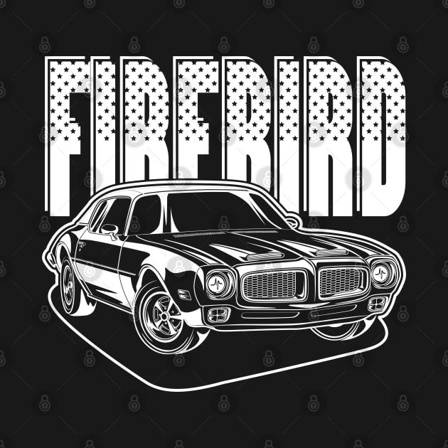 Firebird Car (White Print) by WINdesign