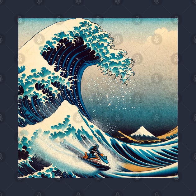 Kanagawa wave - Funny Jetski Meme by Edd Paint Something