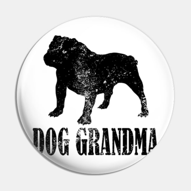 Bulldog Dog Grandma Pin by AstridLdenOs