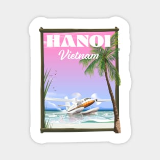 Hanoi Vietnam seaplane travel poster Magnet