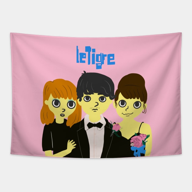 Le Tigre - This Island album Illustration Tapestry by MiaouStudio
