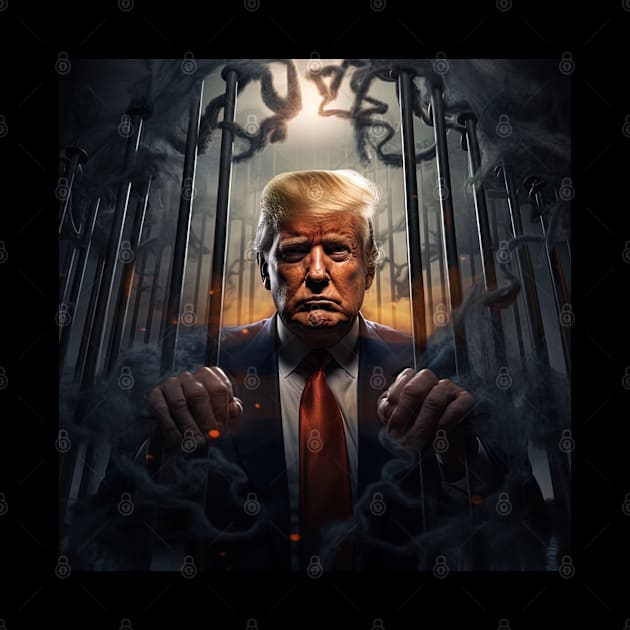 Trump Prison T-Shirts Design by Maverick Media