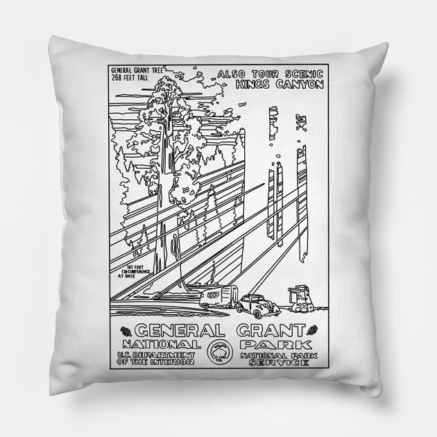 General Grant Kings Canyon Pillow by TheCosmicTradingPost