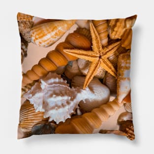 Summer Beach Seashells Travel Pillow