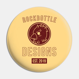 RockBottle Designs Logo (Red) Pin