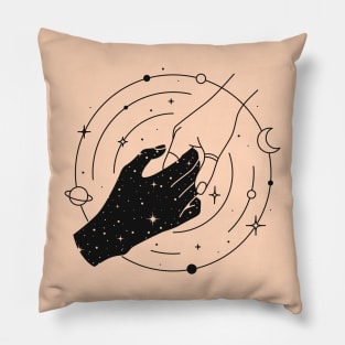 Shake hands with the universe. Pillow