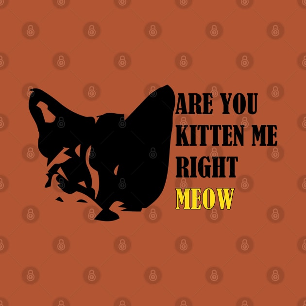 Are You Kitten Me Right Meow by Mathew Graphic