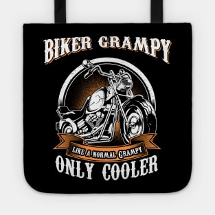 Only Cool Grampy Rides Motorcycles T Shirt Rider Gift Tote