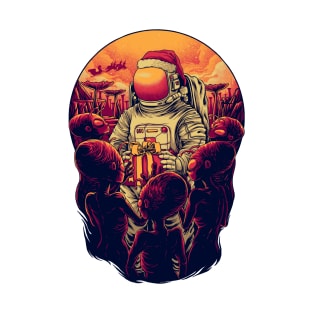 Astronauts aliens Mars contact T-Shirt