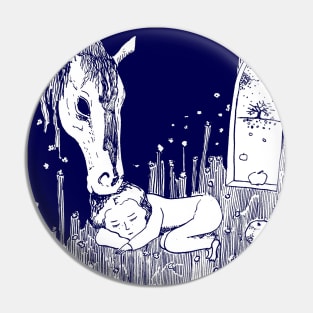 Horse awakening Pin