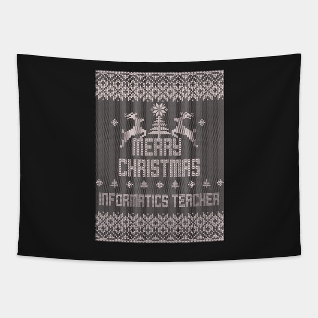 Merry Christmas INFORMATICS TEACHER Tapestry by ramiroxavier